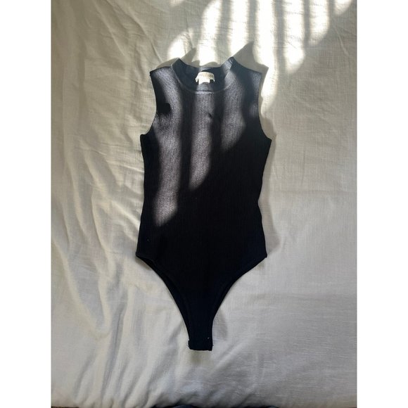 black ribbed bodysuit - Picture 1 of 3